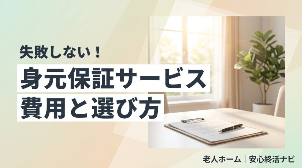 身元保証サービスの費用と選び方のイメージ画像